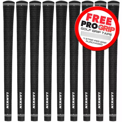LAMKIN CROSSLINE BLACK GOLF GRIP - STANDARD