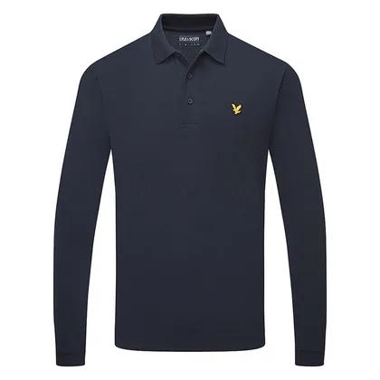 Lyle & Scott Core Long Sleeve Golf Polo Shirt Dark Navy LP2560-Z271