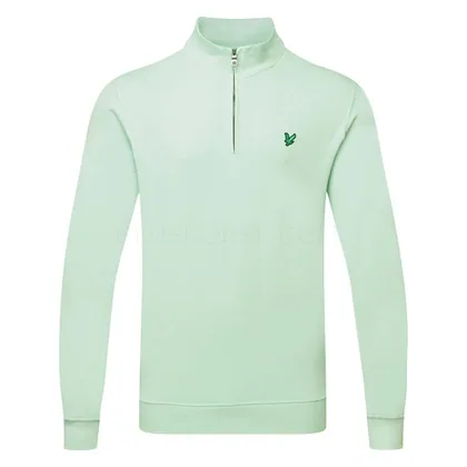 Lyle & Scott Green Eagle 1/4 Zip Golf Sweater Morning Mint ML2038VOTG-Y409