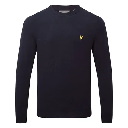 Lyle & Scott Lambswool Crewneck Golf Sweater Dark Navy KN2290G-Z271