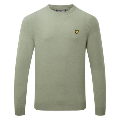 Lyle & Scott Lambswool Crewneck Golf Sweater Sage/Sage Leaf KN2290G-X931