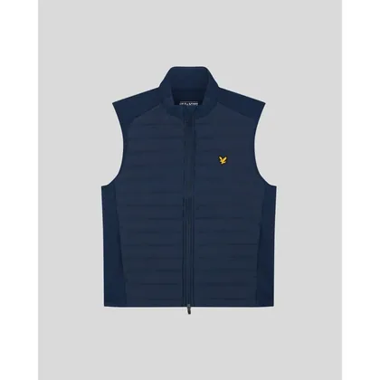 Lyle & Scott Men's Golf Hybrid Quilted Gilet in Blue