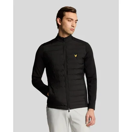 Lyle & Scott Men's Golf Hybrid Quilted Jacket in Black