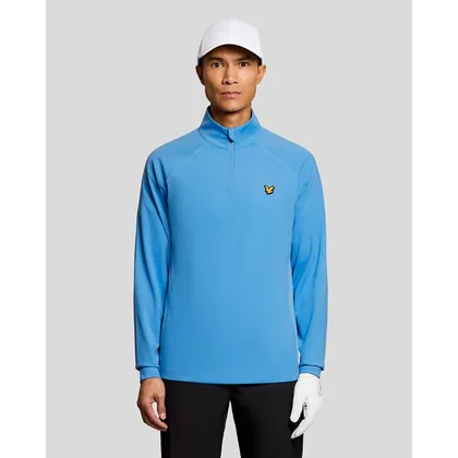 Lyle & Scott Men's Golf Mesh Panelled Midlayer in Blue