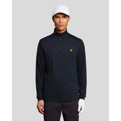 Lyle & Scott Men's Golf Performance 1/4 Zip Midlayer in Navy