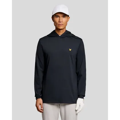 Lyle & Scott Men's Golf Performance Hooded Midlayer in Navy