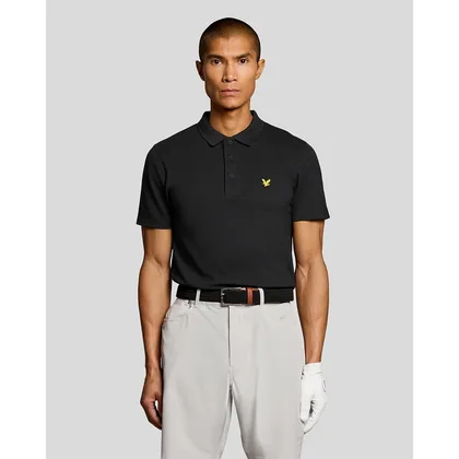 Lyle & Scott Men's Golf Technical Polo Shirt in Black