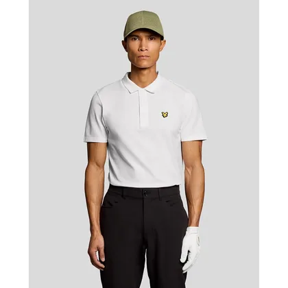 Lyle & Scott Men's Golf Technical Polo Shirt in White