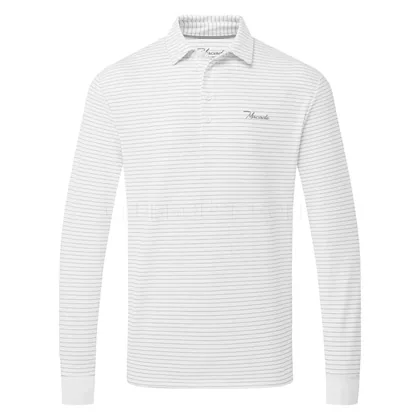 Macade Course Long Sleeve Golf Polo Shirt White MSW2658001