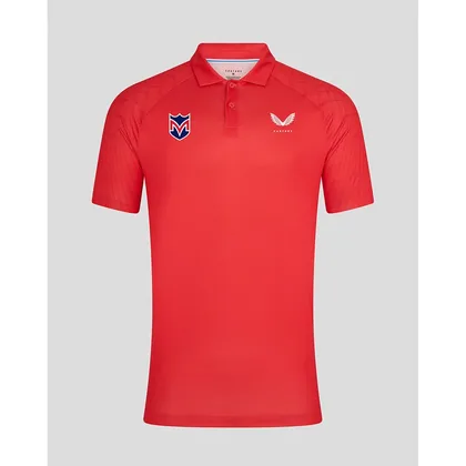 Majesticks Golf Club Men's Shoulder Graphic Polo - Poppy Red