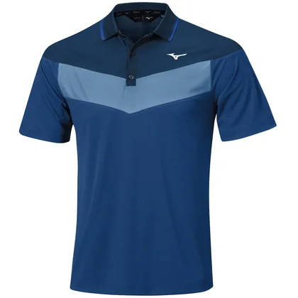 MIZUNO 2026 BLOCK INTERLOCK GOLF POLO SHIRT - SURF THE WEB