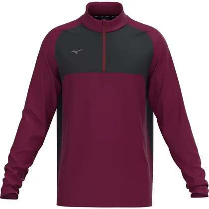 MIZUNO 2026 CONTRAST 1/4 ZIP MIDLAYER - BURGUNDY