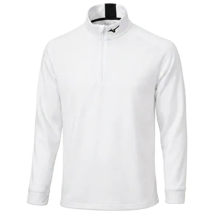 MIZUNO 2026 CRESTED LADIES 1/4 ZIP JUMPER - WHITE