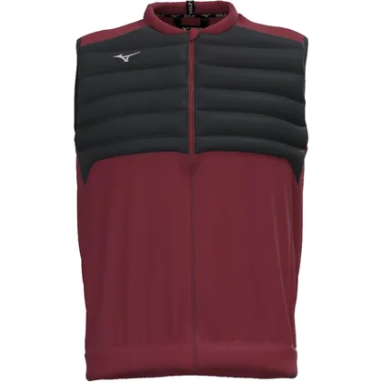 MIZUNO 2026 HYBRID BOMBER GILET - BURGUNDY