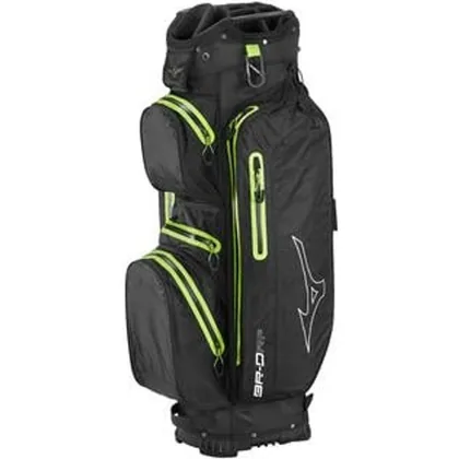 Mizuno BR-DRI Waterproof Golf Cart Bag - Black/Green