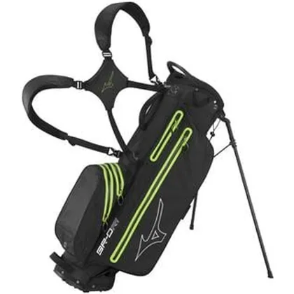 Mizuno BR-DRI Waterproof Golf Stand Bag - Black/Green
