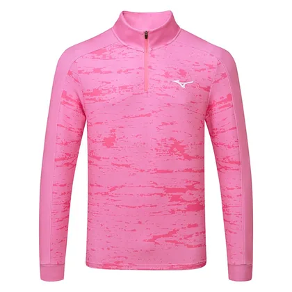 Mizuno Saddier Sunrise 1/4 Zip Golf Sweater Bright Pink 52PPB007-13