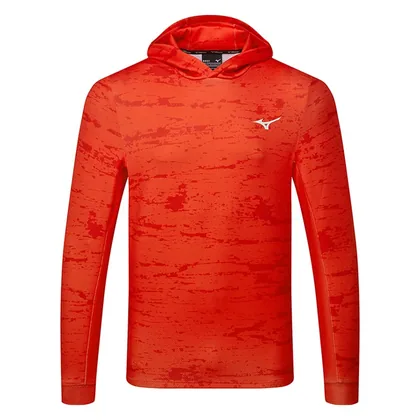 Mizuno Saddier Sunrise Golf Hoodie Bright Orange 52PPB006-68