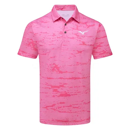 Mizuno Saddier Sunrise Golf Polo Shirt Bright Pink 52PPB002-13
