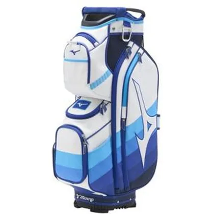 Mizuno Staff Cart Bag - White/Navy/Blue