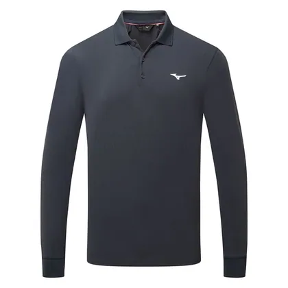 Mizuno Temper Long Sleeve Golf Polo Shirt Vulcan 52GAB039-19