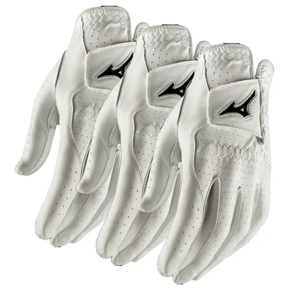 Mizuno Tour Golf Glove (3 Pack) White (Right Handed Golfer)