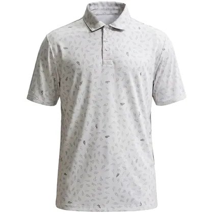 NIKE 2026 DRI-FIT PAR5 SHOE GOLF POLO SHIRT - PHOTON DUST