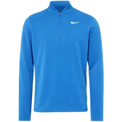 NIKE 2026 THERMA FIT VELOCITY HALF ZIP GOLF JUMPER - PACIFIC BLUE / WHITE