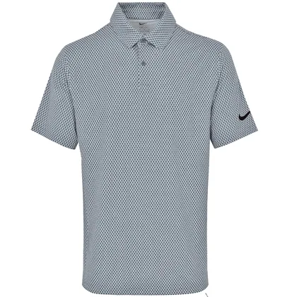 NIKE 2026 VELOCITY FLORAL PRINT GOLF POLO SHIRT - WOLF GREY / BLACK