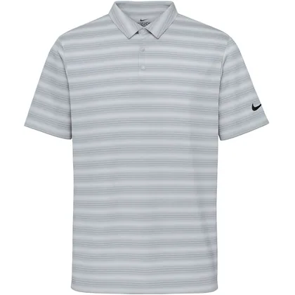 NIKE 2026 VELOCITY STRIPE GOLF POLO SHIRT - WHITE / WOLF GREY