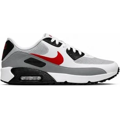 Nike Air Max 90 G Golf Shoes - White/Fire Red/Smoke Grey