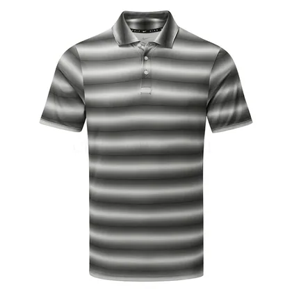 Nike Dri-FIT Par 5 Stripe Golf Polo Shirt Black IB0218-010