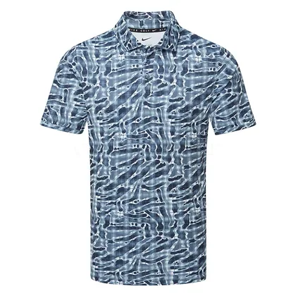 Nike Dri-FIT Par Tartan Camo Print NRG Golf Polo Shirt Diffused Blue IO0691-491