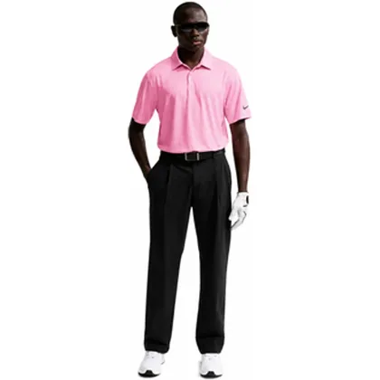 Nike Dri-Fit Velocity Floral Print Golf Polo Shirt - Pink Foam/Peony/Black