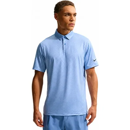 Nike Dri-Fit Velocity Floral PrintGolf Polo Shirt - White/Work Blue/Black