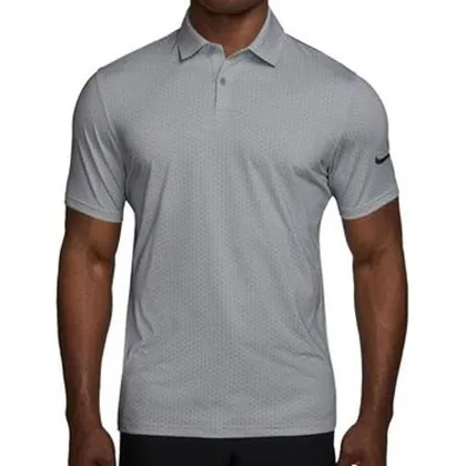Nike Dri-Fit Velocity Micro Print Golf Polo Shirt - Wolf Grey