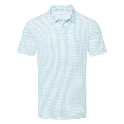 Nike Dri-FIT Velocity Vertical Print Golf Polo Shirt White/White/Black IO0697-100
