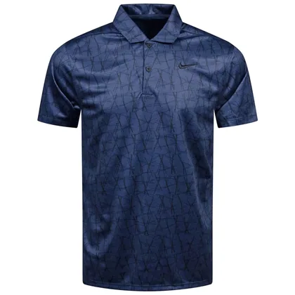 NIKE DRI-FIT VICTORY+ LONG LEAF GOLF POLO SHIRT - MIDNIGHT NAVY