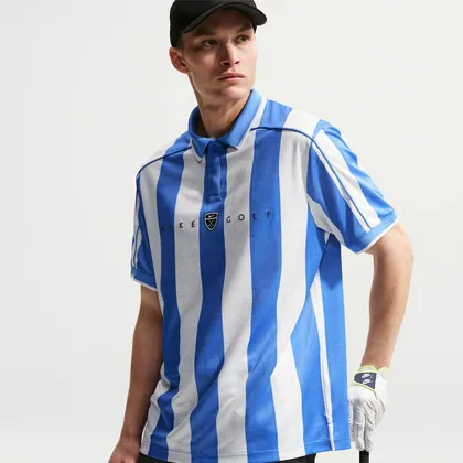 Nike Fairway Fresh Men's Dri-FIT Loose Short-Sleeve Golf Polo - Blue - Polyester
