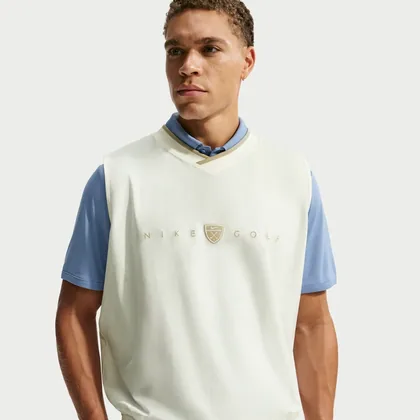 Nike Fairway Fresh Men's Dri-FIT Oversized Golf Wind Vest - White - Nylon/Elastane
