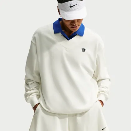 Nike Fairway Fresh Women's Dri-FIT Fleece Golf Top - White - Fleece