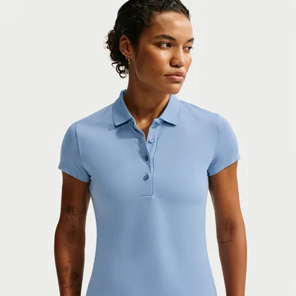 Nike Golf Club Women's Dri-FIT UV Short-Sleeve Golf Polo - Blue