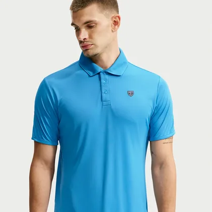 Nike Par Men's Dri-FIT Chest-Logo Golf Polo - Blue