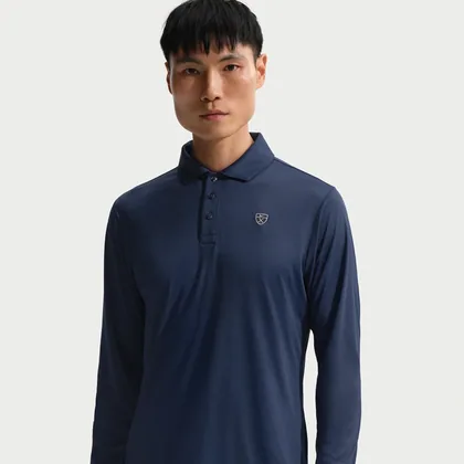 Nike Par Men's Dri-FIT Long-Sleeve Golf Polo - Blue