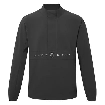 Nike Repel Soft Shell 1/2 Zip Golf Wind Jacket Black/Black/Black/White IO0711-010