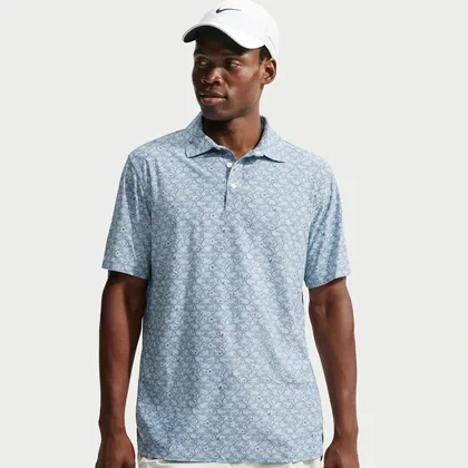 Nike Tailored Performance Men's Microprint Golf Polo - Blue