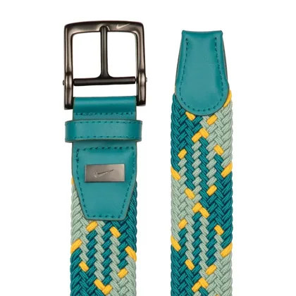 NIKE TOUR G-FLEX DIAMOND STRETCH WOVEN BELT - SULPHUR MULTI