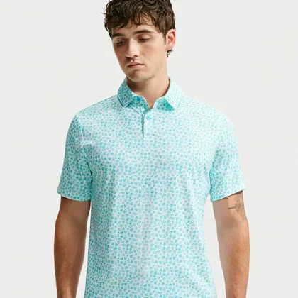 Nike Velocity Men's Dri-FIT Micro-Print Golf Polo - Blue
