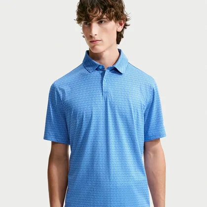 Nike Velocity Men's Dri-FIT Printed Golf Polo - Blue