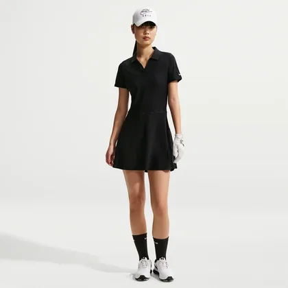 Nike Victory Women's Dri-FIT Golf Polo Dress - Black - Polyester